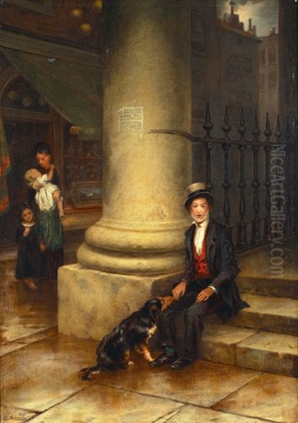 Cause And Effect Oil Painting by Augustus Edwin Mulready