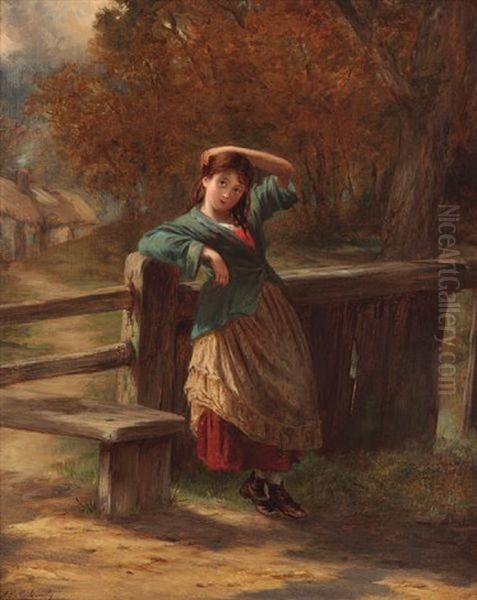 Keeping An Appointment Oil Painting by Augustus Edwin Mulready