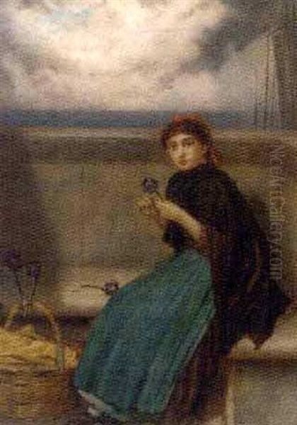 In The Springtime Oil Painting by Augustus Edwin Mulready