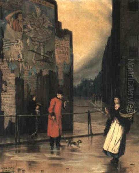 Outside Chelsea Oil Painting by Augustus Edwin Mulready