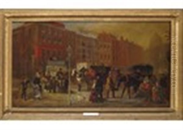 Ludgate Hill In Early Times Oil Painting by William Mulready