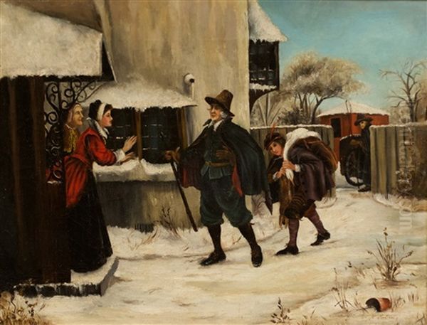 The Visit Oil Painting by William Mulready