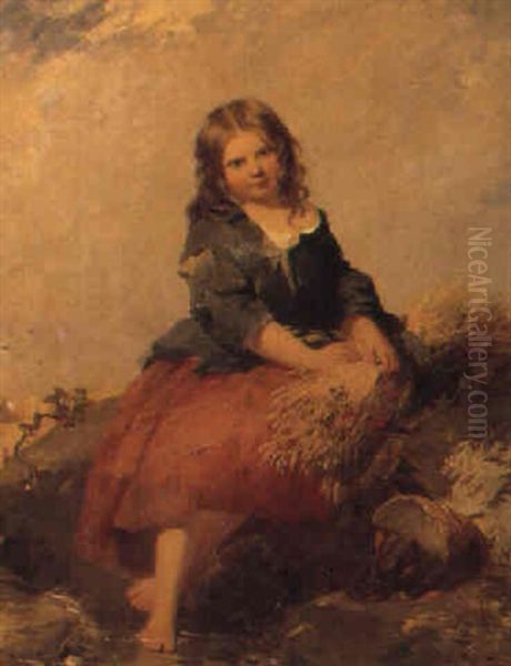 'corn' And Tattered Oil Painting by William Mulready