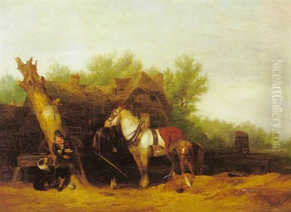 The Carter Resting Oil Painting by William Mulready