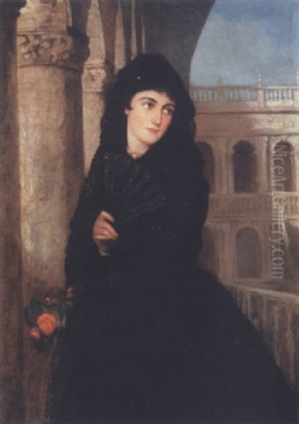 Annabel Mulvany, The Artist's Daughter Oil Painting by George Francis Mulvany