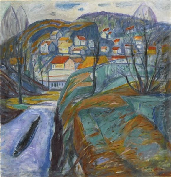 Kragero Om Varen (kragero In Spring) Oil Painting by Edvard Munch