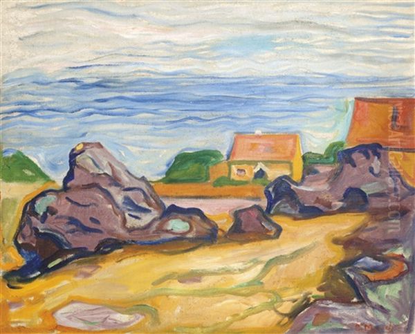 Hus I Borre (house In Borre) Oil Painting by Edvard Munch