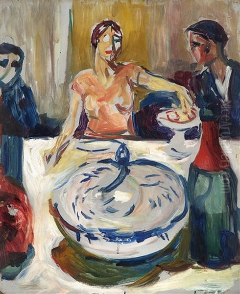 The Wedding Of The Bohemian Oil Painting by Edvard Munch