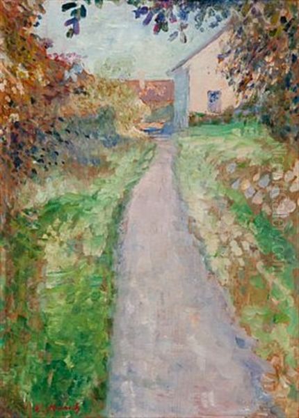 Havegang / Garden Path Oil Painting by Edvard Munch