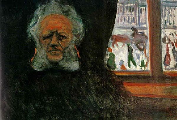 Ibsen In The Grand Cafe Oil Painting by Edvard Munch