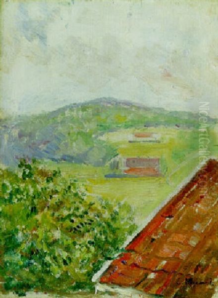 Landscape, Hauketo Oil Painting by Edvard Munch