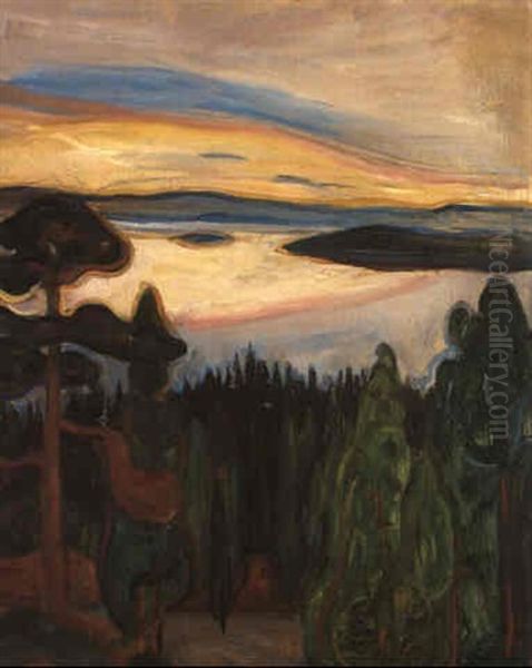 Nordstrand Oil Painting by Edvard Munch