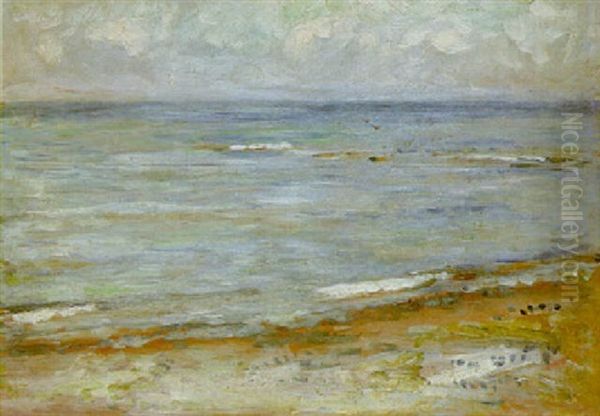 The Beach At Aasgaardstrand Oil Painting by Edvard Munch