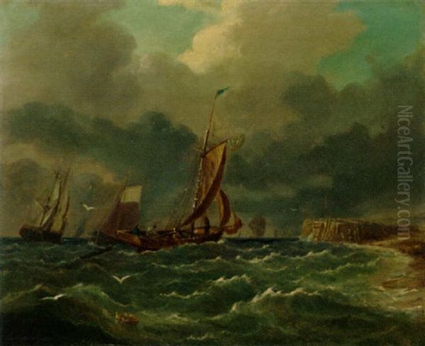 Rough Seas Oil Painting by John Mundell