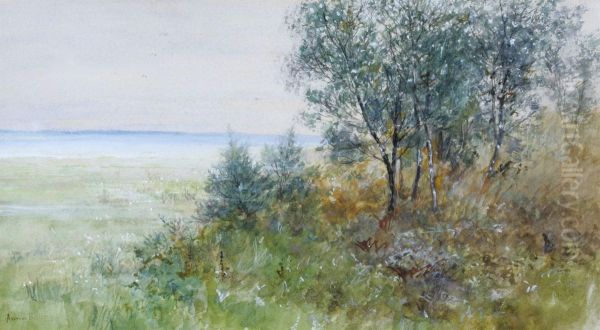 Landskap Oil Painting by Anna Svenborg Billing