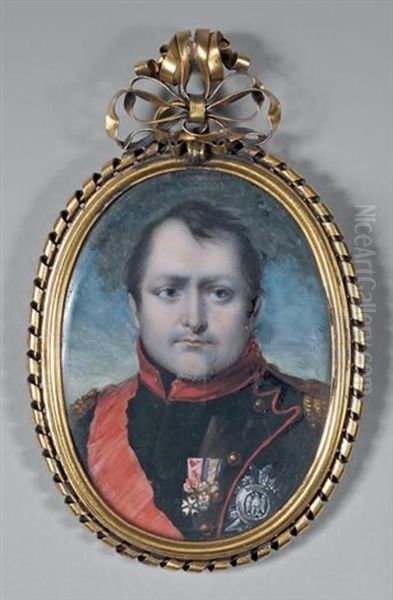 Portrait De L'empereur Napoleon 1er Oil Painting by Jean Desire Muneret