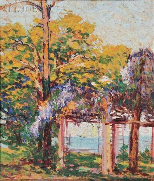 Arbor In Spring, Possibly Provincetown Oil Painting by Anne Wells Munger