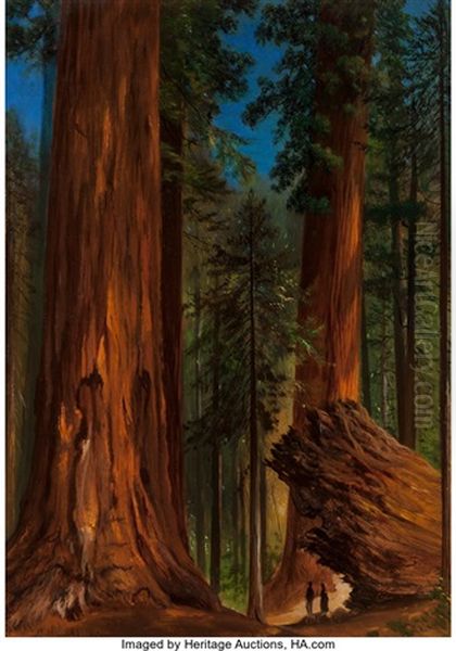 Redwood Forest, Yosemite Valley Oil Painting by Gilbert Munger