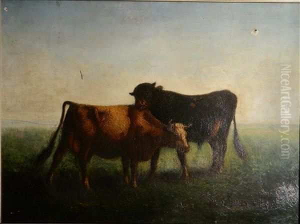 Cattle By Stream by Gilbert Munger