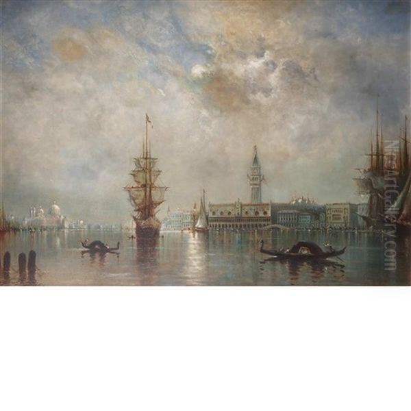 Venetian Scene Oil Painting by Gilbert Munger