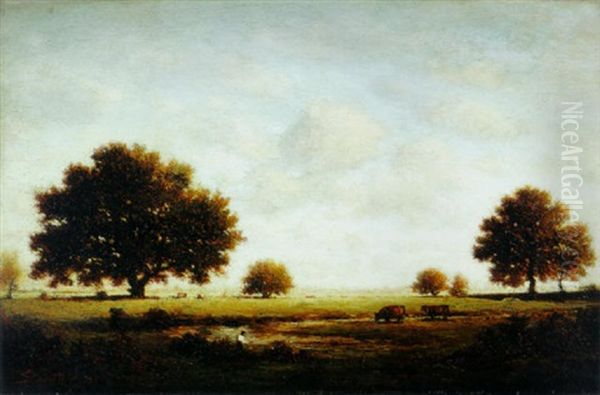 Near Marlotte Oil Painting by Gilbert Munger