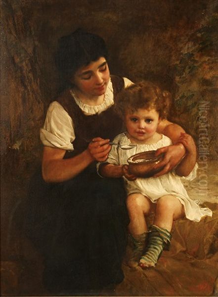 Almost Finished Oil Painting by Emile Munier