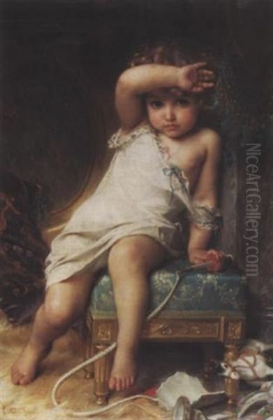 Die Zerbrochene Vase Oil Painting by Emile Munier