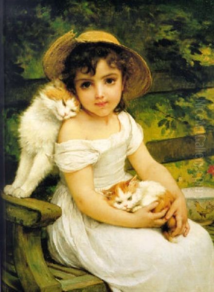 Best Friends Oil Painting by Emile Munier