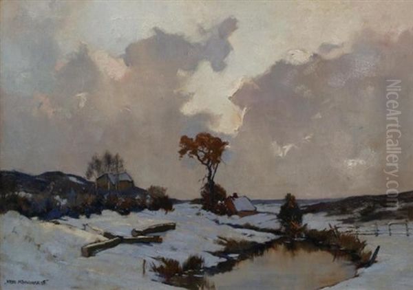 Winterlandschap Oil Painting by Xeno Muenninghoff