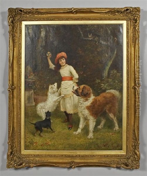 Playmates Oil Painting by Henry Turner Munns