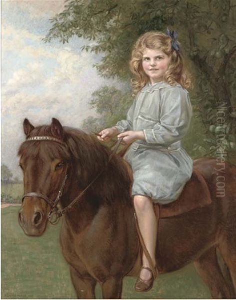 The Favourite Pony Oil Painting by John Bernard Munns