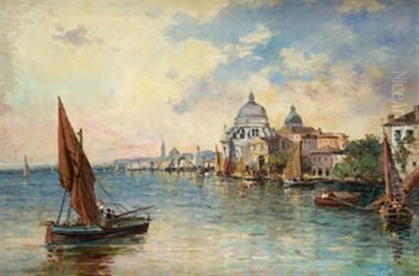 Vista De La Laguna De Venecia Oil Painting by Antonio Munoz Degrain