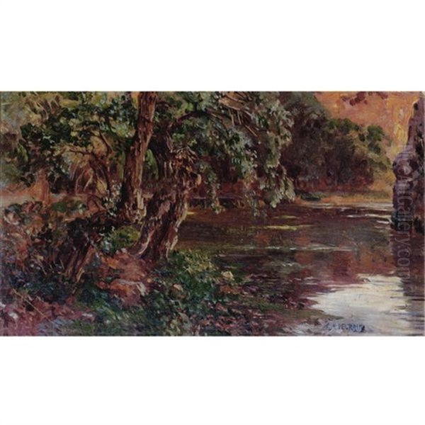 Beside The River Oil Painting by Antonio Munoz Degrain