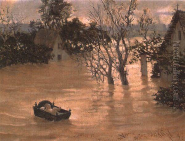 Paisaje Inundado Oil Painting by Antonio Munoz Degrain