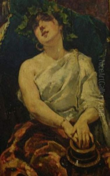 Bacchante, Rome Oil Painting by Tomas Munoz Lucena