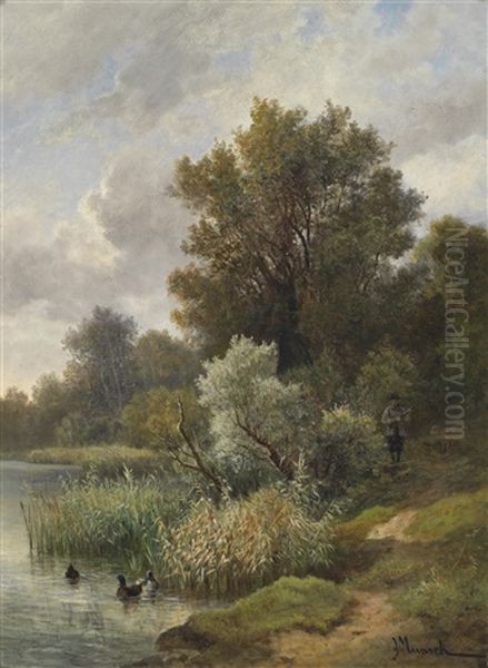 Praterpartie Oil Painting by Leopold Munsch