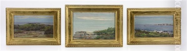 Three Seascapes Oil Painting by Albert Henry Munsell