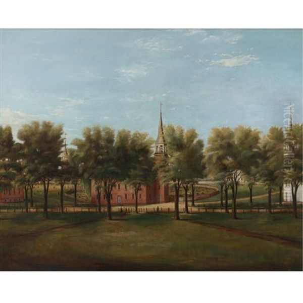 New Haven Green Oil Painting by William Giles Munson