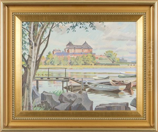 Hameenlinna Oil Painting by Alarik (Ali) Munsterhjelm