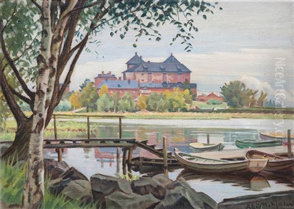 Hameenlinna Oil Painting by Alarik (Ali) Munsterhjelm