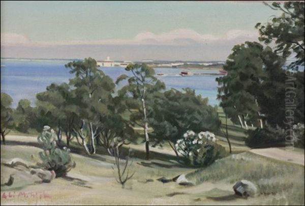 Nakyma Suomenlinnaan Oil Painting by Alarik (Ali) Munsterhjelm