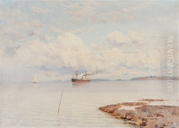 Archipelago Oil Painting by Magnus Hjalmar Munsterhjelm