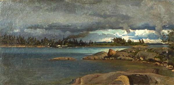 Espskar Oil Painting by Magnus Hjalmar Munsterhjelm