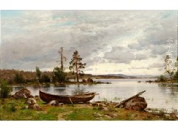 Landscape Oil Painting by Magnus Hjalmar Munsterhjelm