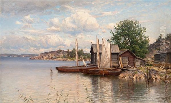 The Archipelago Oil Painting by Magnus Hjalmar Munsterhjelm