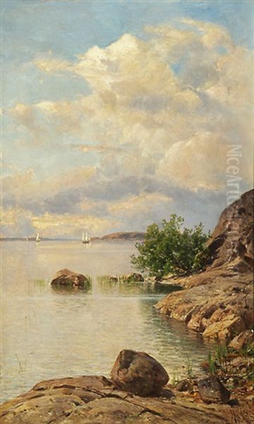 Archipelago Oil Painting by Magnus Hjalmar Munsterhjelm