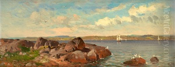 Langfors Oil Painting by Magnus Hjalmar Munsterhjelm