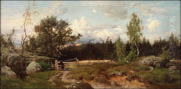 Verajan Luona Oil Painting by Magnus Hjalmar Munsterhjelm