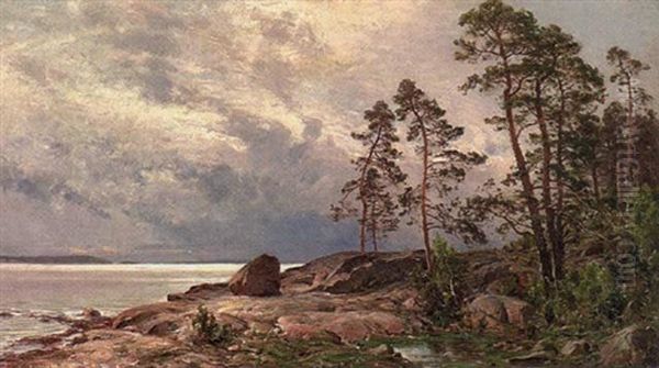 Efter Regnet Oil Painting by Magnus Hjalmar Munsterhjelm