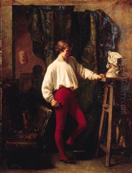 The Young Sculptor Oil Painting by Leon Joseph Billotte